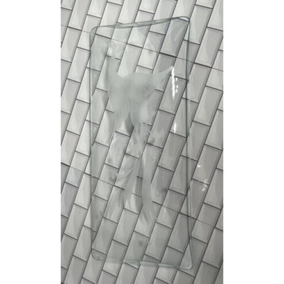 Vintage Etched Bird Vanity Tray Clear Glass Home Accessories Decor Nautical - Picture 10 of 11